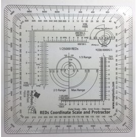 MapTools Risk Estimate Distances (Reds) Coordinate Grid Reader and Protractor