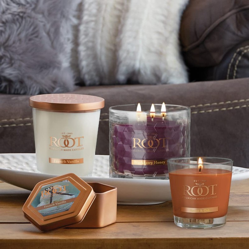 Root Candles Scented Candles Honeycomb Veriglass Premium Handcrafted Beeswax Blend