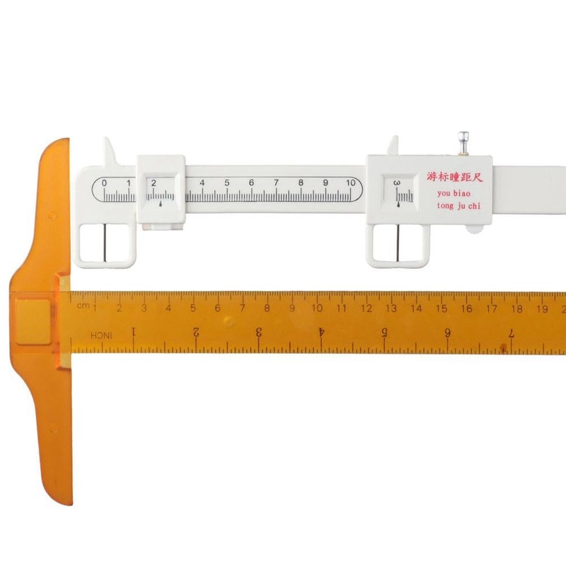 SHUATI Eye Ophthalmic Tool White Convenient Plastic Pupil Distance Meter