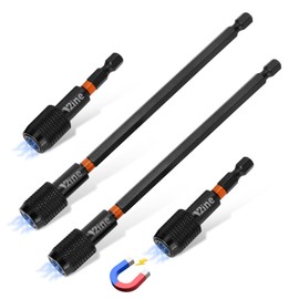 V2ine 4Pcs Magnetic Quick Release Bit Holder Adapter: 2Pcs 6inch + 2pcs 2.5inch Long Drill Bit Extension for Impact Driver