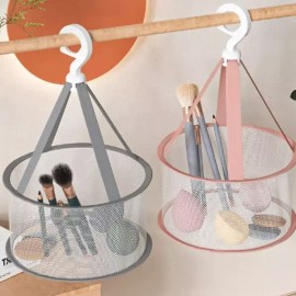 Sangpum Sangse Seolmyeong Chamjo 메이크업 브러쉬 보관 파우더 퍼프 건조 가방 메쉬 포켓 변형 방지 의류 바구니 가정용 공기 Makeup Brush Storage Powder Puff Drying Bag Mesh Pocket Deformation Prevention Clothing Basket Home Air [Grey]
