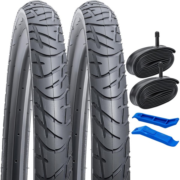 YUNSCM 2-PCS 26" Road Bike Tires 26X2.10/54-559 and 26" Heavy