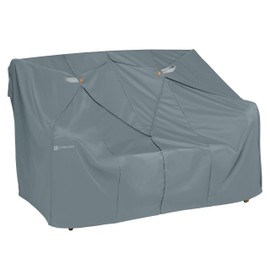 Classic Accessories Storigami Water-Resistant 58 Inch Easy Fold Loveseat Sofa Cover, Monument Grey