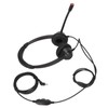 2.5mm Business Headset Binaural Corded Headset with HD Mic for