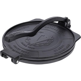 Victoria 10-Inch Cast Iron Tortilla Press HD Spherrous, Commercial-Grade Cast Iron Tortilla Maker, Roti Press, Pataconera Seasoned with Flaxseed Oil, Made in Colombia, Black