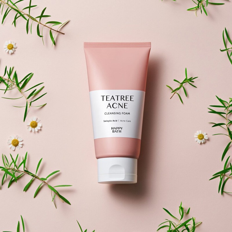 Happy Bath Tea Tree Acne Cleansing Foam 150g - Happy