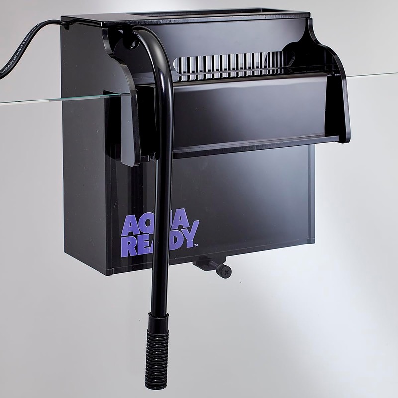 AquaReady Aquarium Power Filter, Customizeable Media Basket, Refugium Light Window,