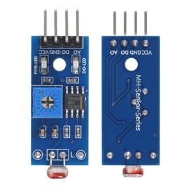 10pcs 5MM LDR Photosensitive Sensor Module Light Dependent Resistor Sensor Module Digital Light Detection LM393 3 pins for Arduino