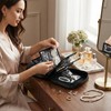 Waterproof Anti-Tarnish Travel Jewelry Organizer Case with Multiple Clear Zipper