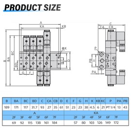 TAILONZ PNEUMATIC 200M 3-Position Manifold 4V210-08 1/4 Inch Solenoid Valve Base Manifold Solenoid Valve Base With Accessories