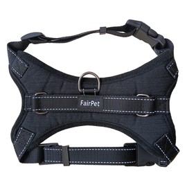 Reflective Adjustable Nylon Dog Harness with Quick Release Buckle with Lock (Medium)