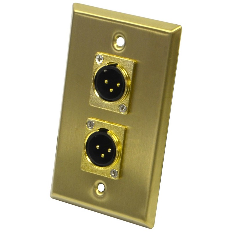 Seismic Audio SA-PLATE18 Gold Stainless Steel Wall Plate with Dual