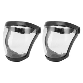 Protector Facial, Cinturón Elástico Desmontable Transparente 2 Piezas Cubierta Protectora para Salpicaduras (Adulto Negro Blanco)