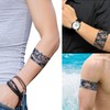 6 Sheets Temporary Bracelet Tattoo Japan Tattoo Oni Mask Tattoo
