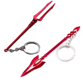 [QQLADY] Neon Genesis Evangelion Longinus Spear Gaius Spear Key Chain Set of 2 Alloy Animation Movie Games Cute Unofficial Goods Fan Gift Loss Prevention Easy Installation Decoration Key Chain Key