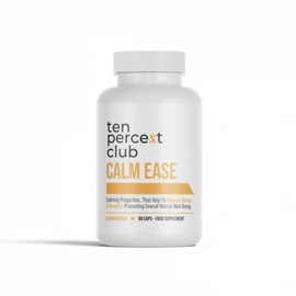 The Ten Percent Club - Calm Ease | 30 Capsules | Ashwagandha Capsules | High Strength Calm Ease for Mental Clarity Support | Tranquility and Balance with Calm Ease Ashwagandha 500mg