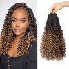 Goddess Box Braids Crochet Hair 1B 12 Inch Boho Crochet