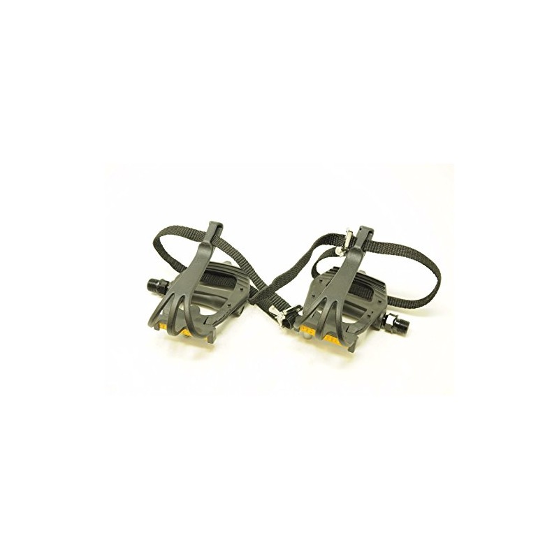 PAIR BIKE VP-335 PEDALS VP-713 TOE CLIPS & STRAPS 9/16”