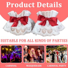 WUSJCOF Ringel Hand Warmers with Lace for Carnival or Fancy Dress Fingerless Gloves Unisex (Bright Colours)