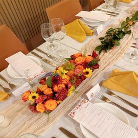 10 Pack Champagne Cheesecloth Table Runner 35x120 Inches, Fall Thanksgiving Cheese Cloth Table Runner 10FT Boho Sheer Gauze Runner for Bridal Shower Wedding Baby Shower Party Decor