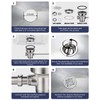 Sepaitek 3-1/2" Commercial Sink Drain with Straight Lever Handle, Waste