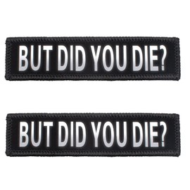 2 Packs But Did You Die? Reflective Patch Removable Patch Applique Fastener Patches Small Stickers with Hook and Loop for Funny Tactical Clothing Backpacks Hats Decorative Patch