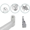 6 PCS Oval Wardrobe Rail Bearing Bracket, Oval Wardrobe Rail