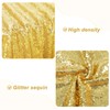 PartyDelight 6ft Gold Sequin Table Skirt for Round/Rectangle/Square Table for