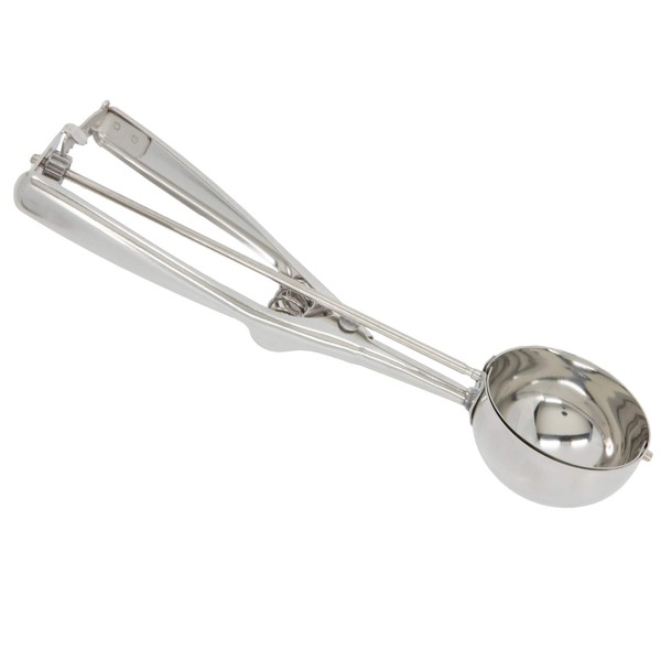 TRIXES Ice Cream Scoop - Stainless Steel 6cm Scooper with Trigger - for Ice Cream Mash Potato Cupcake Mix Cookie Dough - Food Baller Spoon - Non Stick Metal Kitchen Utensil