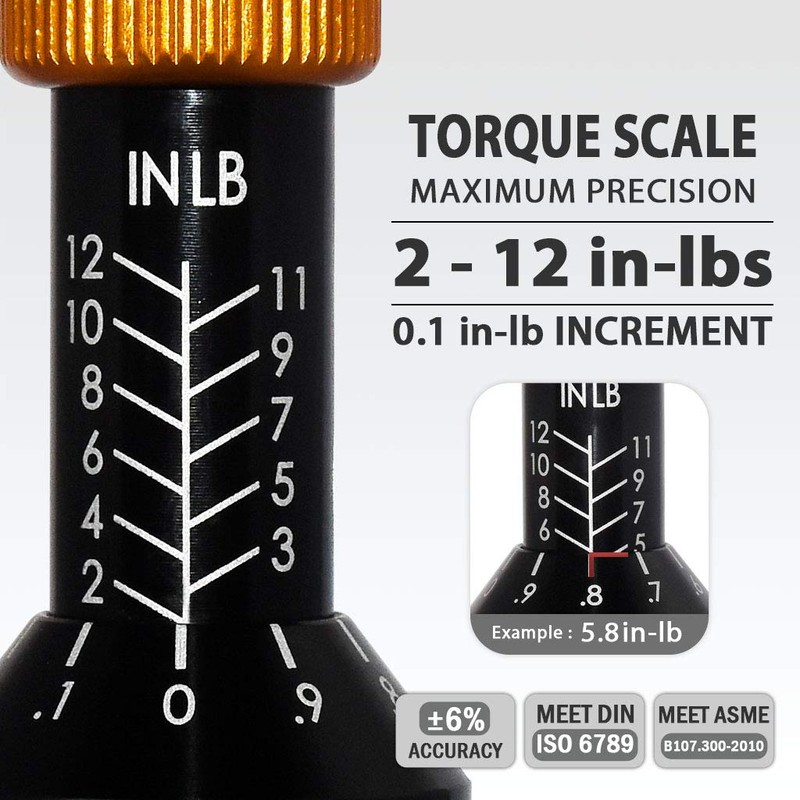 FIRSTINFO H51832 Precision Certified Limited/Limiting Torque Screwdriver with 1/4 Inch