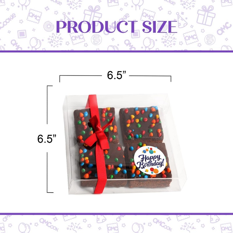Happy Birthday To You 4 Pack Individually Wrapped Brownies