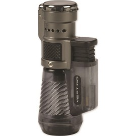 Vertigo by Lotus Cyclone Triple Torch Cigar Lighter Charcoal, New