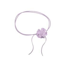 collezione alessandro Binding Belt Flower Leather Strap with Genuine Leather Blossom, lavender