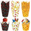 Whaline 180Pcs Back to School Tulip Cupcake Liners Muffin Baking