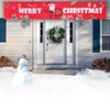 BANDQ Large Merry Christmas Banner,Xmas Sign with Snowman Xmas Tree