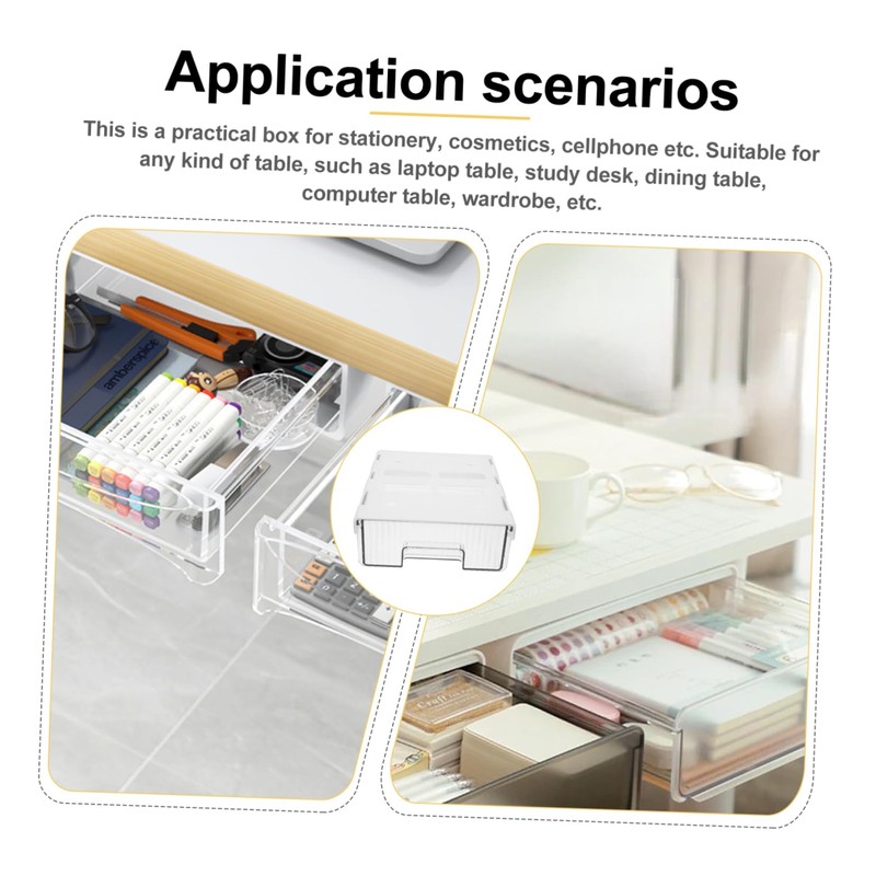 CAXUSD Multi-function Table Drawer Home Supply Organiser for under Desk