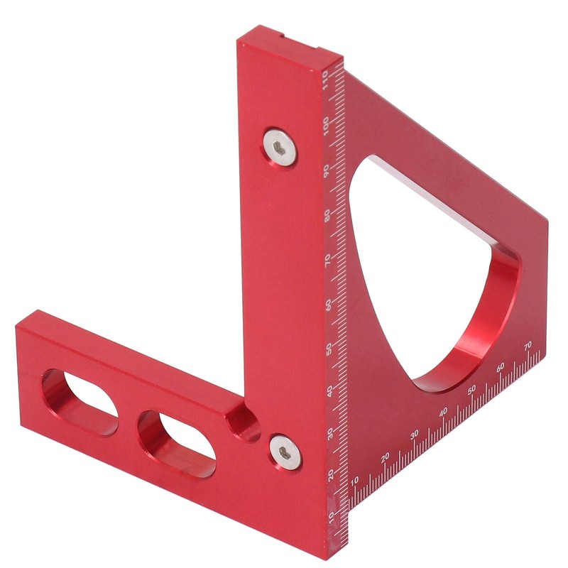 3D Mitre Angle Ruler Aluminum Alloy Professional Red 45 Degree