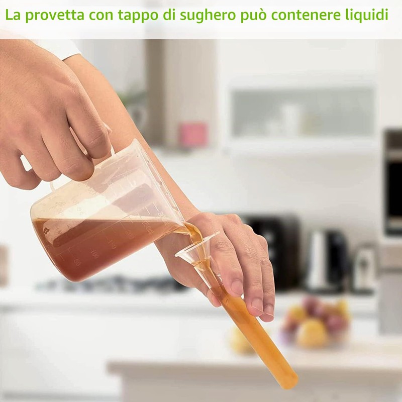 GZGXKJ 42 Pcs Provette con Tappi in Sughero Provette in