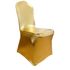 iEventStar Stretch Dining Chair Cover for Wedding Banquet Party Dining Room (Shiny Gold)