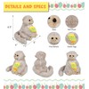 DolliBu White Squirrel Monkey with Yellow Easter Egg Plush and