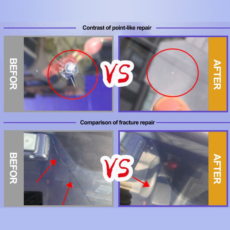 5x Auto Glass Nano Repair Kit Fluid Fix Car Windshield