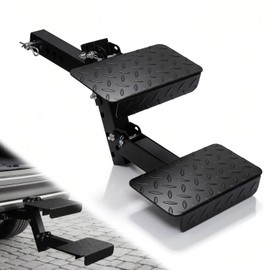 Hitch Step with 2 Folding Steps,Trailer Hitch Step for 2" Receiver,Truck Hitch Step with Two Folding Steps,Tow Hitch Step