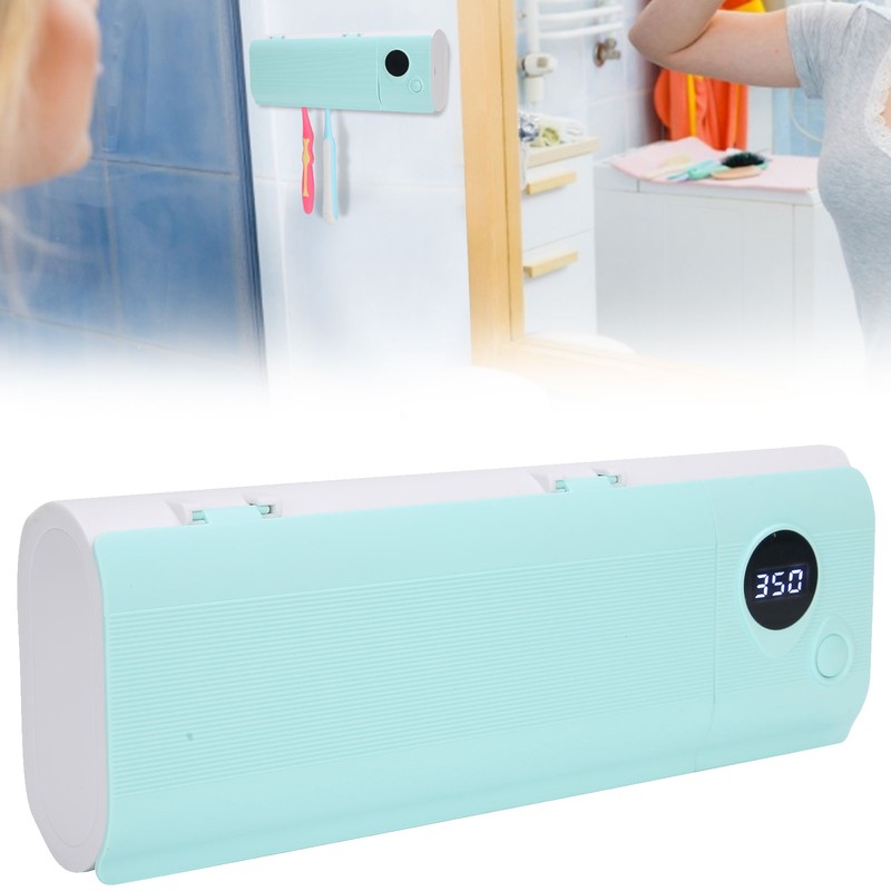 UVC Toothbrush Holder Wall Mounted Rack UV Light Cleaning Toothbrush