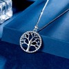 Lydreewam Tree of Life Flower Necklace for Women 925 Silver