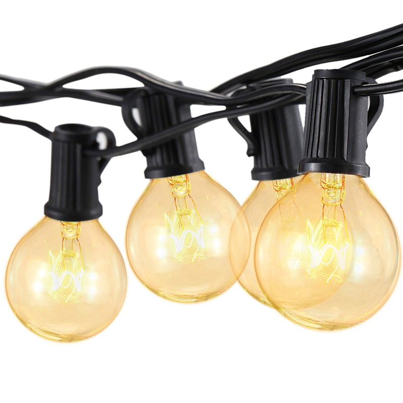 G40 String Light 2 Spare Bulbs Total Power 175W 27FT