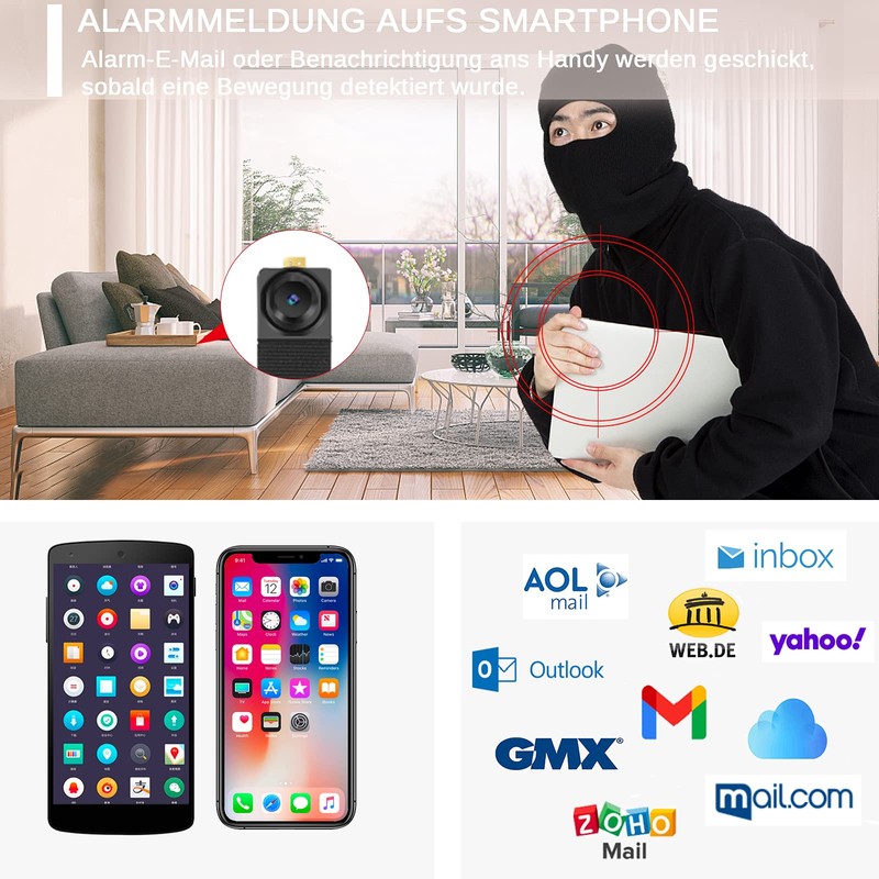 WIWACAM MW3 Mini Camera, HD Small Surveillance Camera with App,