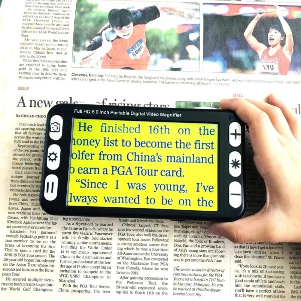 Unbranded 5inch Digital Video Magnifier, Zoom Handheld Electronic Reading Low