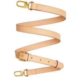 YAZHIMI Vachetta Leather Purse Strap Genuine Leather Adjustable Replacement Strap for Shoulder Bag Handbag Purse (Beige-Leather Purse Strap)