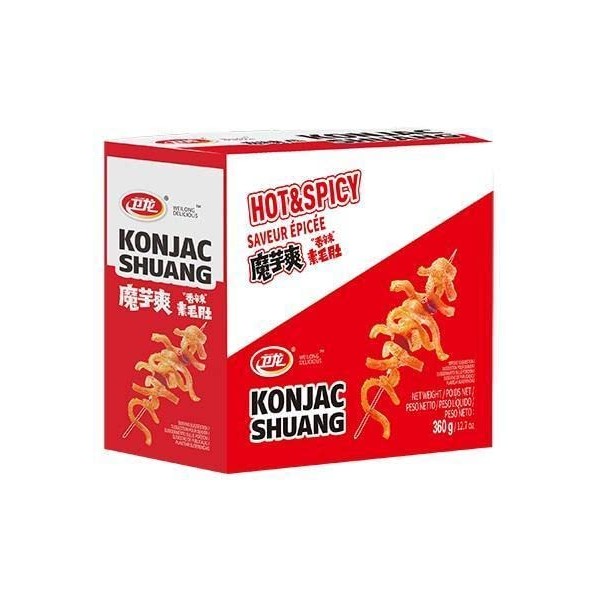 (2023 New Released!) Chinese Snacks Konjac Spicy Strips Sticks, 20