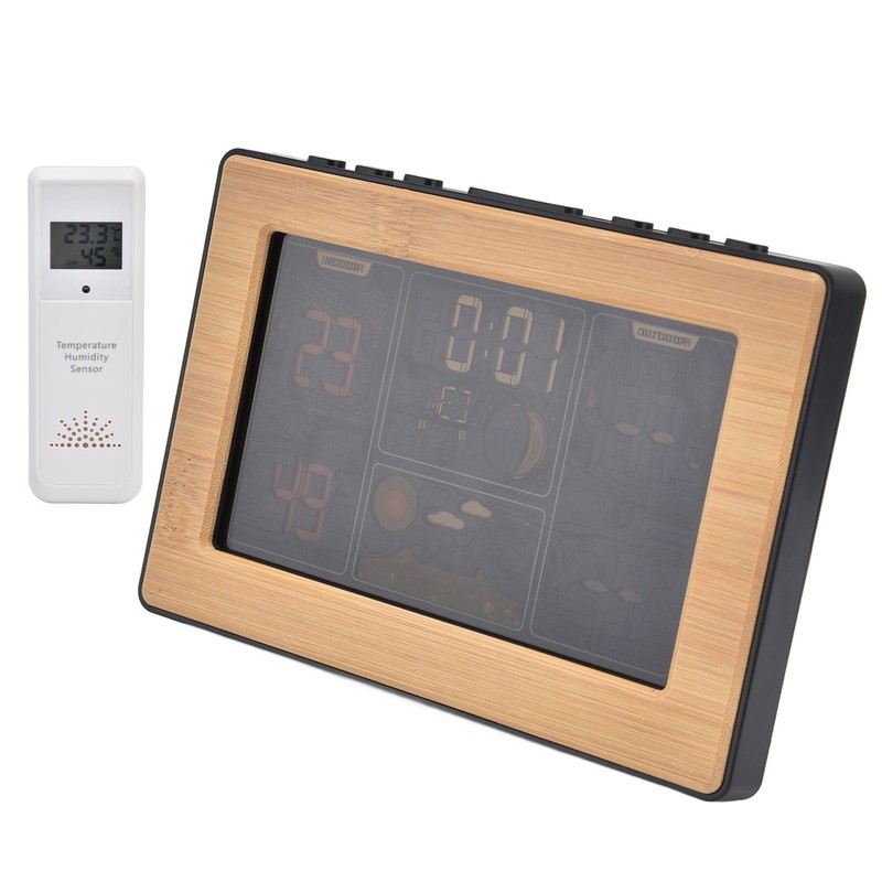 LCD Weather Forecast Station with RCC Receiving Function Wireless Thermometer